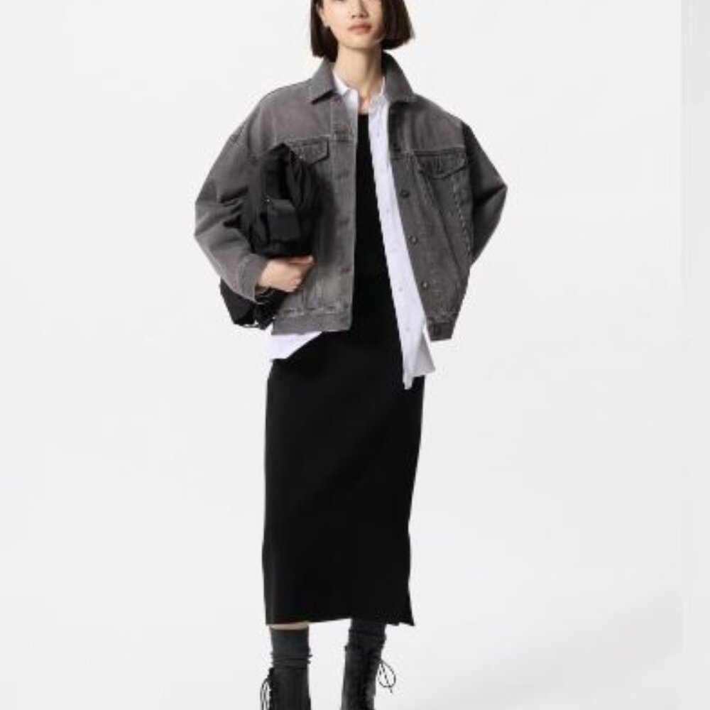 Uniqlo Smooth Cotton Blend Skirt M